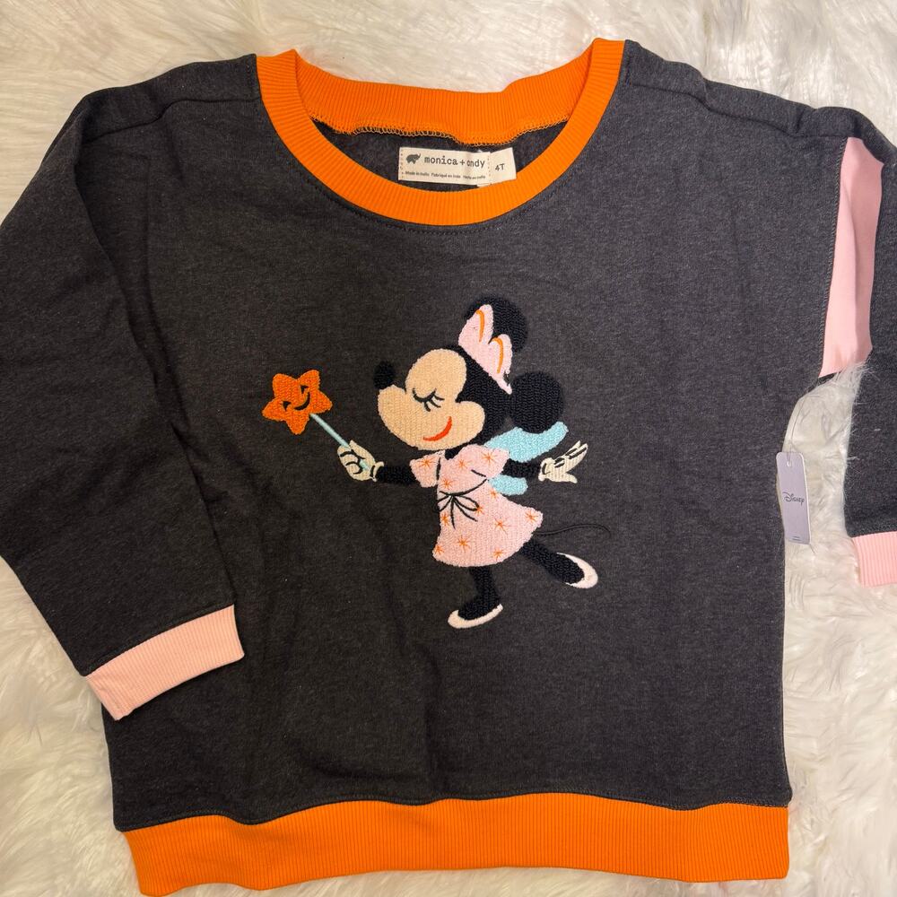 NWT Disney Minnie Ballet Fairy Costume Sweatshirt Sz 4T Organic Monica + Andy